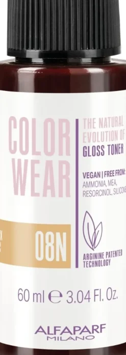 Alfaparf Milano Color Wear Gloss Toner 08N Soft Light Natural Blonde - 60 ml