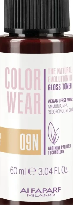 Alfaparf Milano Color Wear Gloss Toner 09N Soft Very Light Natural Blonde - 60 ml