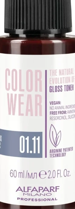 Alfaparf Milano Color Wear Gloss Toner 01.11 Soft Blue Black - 60 ml