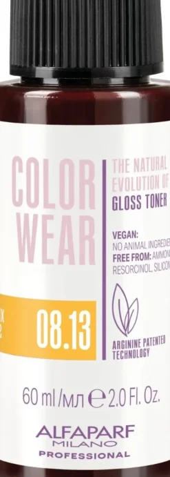 Alfaparf Milano Color Wear Gloss Toner 08.13 Soft Light Ash Golden Blonde - 60 ml