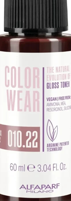 Alfaparf Milano Color Wear Gloss Toner 010.22 Soft Lightest Intense Violet Blonde - 60 ml