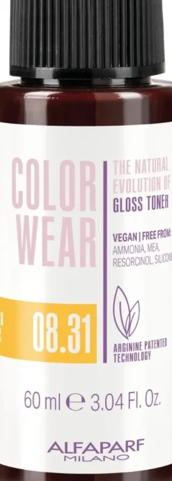 Alfaparf Milano Color Wear Gloss Toner 08.31 Soft Light Golden Ash Blonde - 60 ml