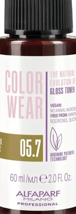 Alfaparf Milano Color Wear Gloss Toner 05.7 Soft Light Matte Brown - 60 ml