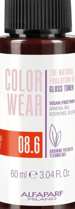 Alfaparf Milano Color Wear Gloss Toner 08.6 Soft Light Red Blonde - 60 ml