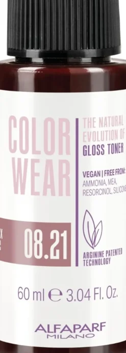 Alfaparf Milano Color Wear Gloss Toner 08.21 Soft Light Violet Ash Blonde - 60 ml