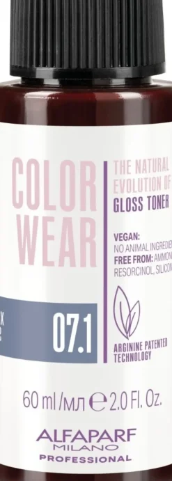 Alfaparf Milano Color Wear Gloss Toner 07.1 Soft Medium Ash Blonde - 60 ml
