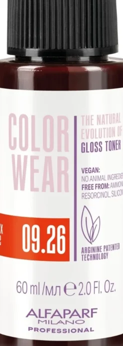 Alfaparf Milano Color Wear Gloss Toner 09.26 Soft Very Light Violet Red Blonde - 60 ml