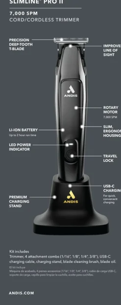Andis D-9 Slimline® Pro II Trimmer