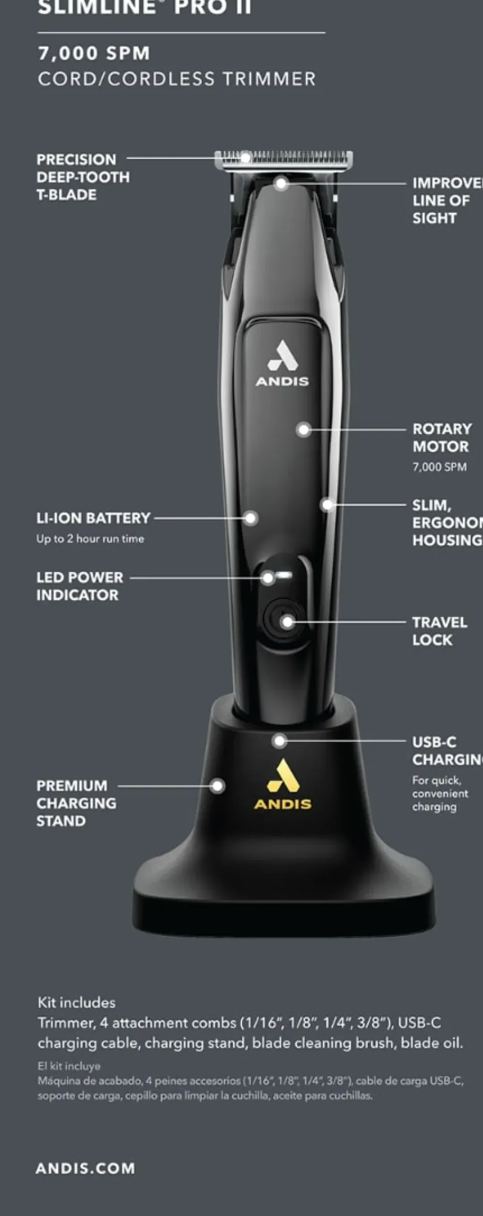 Andis D-9 Slimline® Pro II Trimmer