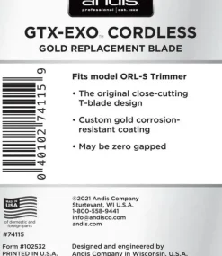 Andis Gold Shallow-Tooth GTX-EXO Blade