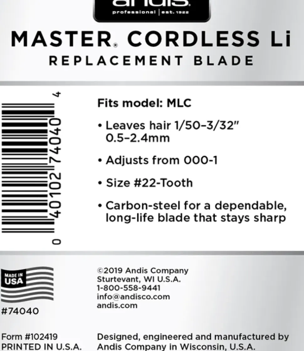 Andis Master® Cordless Replacement Blade