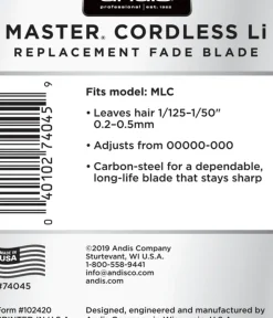 Andis Master® Cordless Replacement Fade Blade