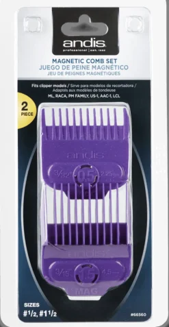 Andis Single Magnet Attachment Comb Dual Pack 0.5 mm & 1.5 mm