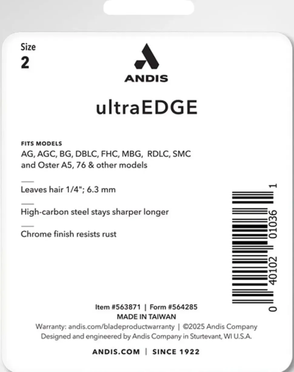 Andis UltraEdge® Detachable Blade Size 2 - 6.3 mm