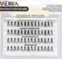 Andrea - Stacked Medium Black Single Eyelashes