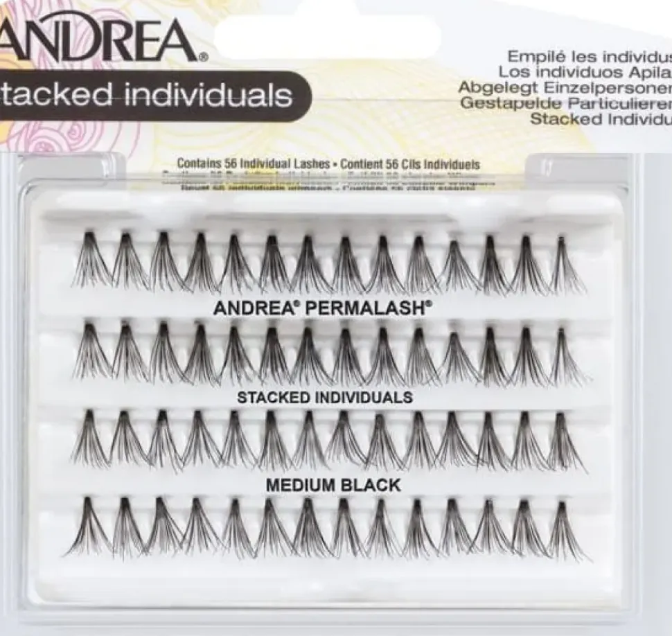 Andrea - Stacked Medium Black Single Eyelashes