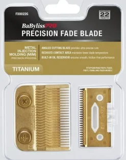 BaByliss PRO Fxone Gold Titanium Metal-Injection Molded (MIM) Precision Fade Blade