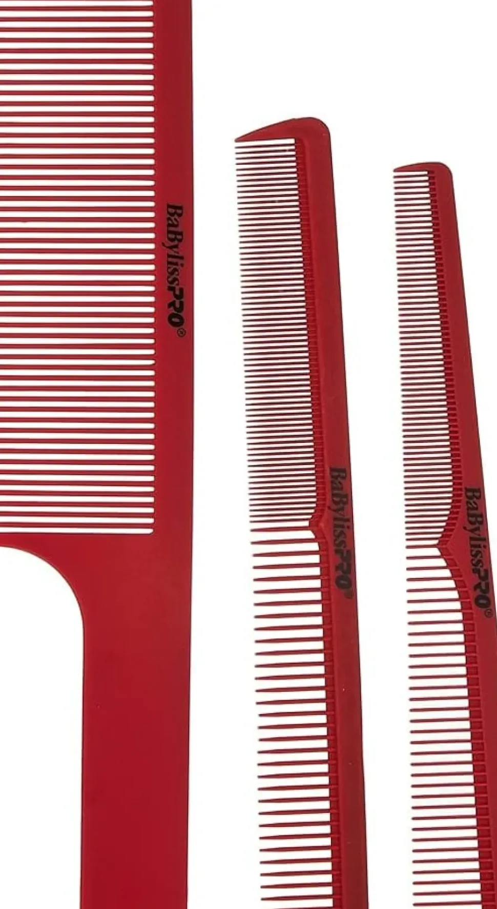 BaByliss PRO Styling Comb Set Red 3 Pcs (U)