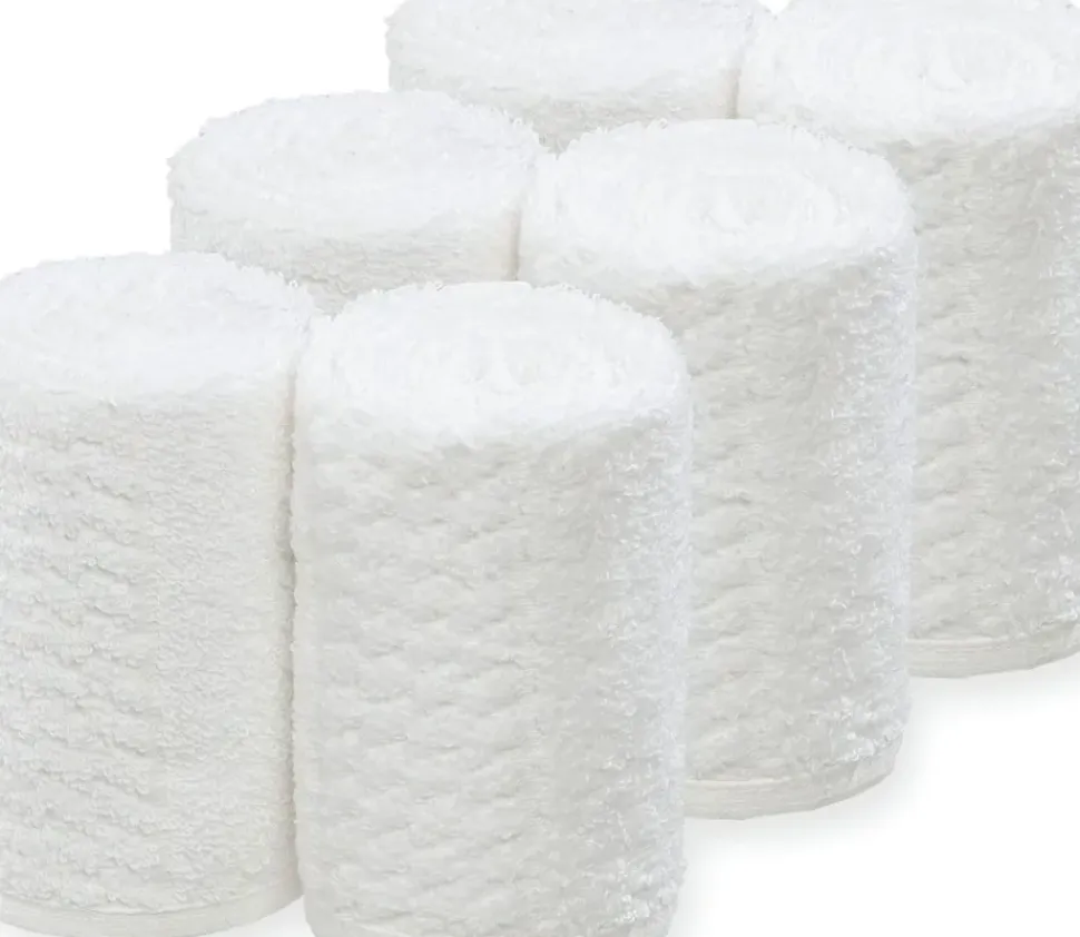 Barburys Cotton Towels White 20x70 cm - 6 pcs