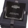 Barburys Double Sided Towels Black 50x80 cm - 6 pcs