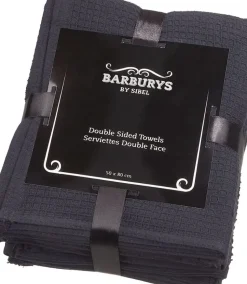 Barburys Double Sided Towels Black 50x80 cm - 6 pcs