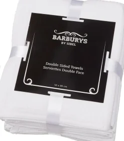 Barburys Double Sided Towels White 50x80 cm - 6 pcs