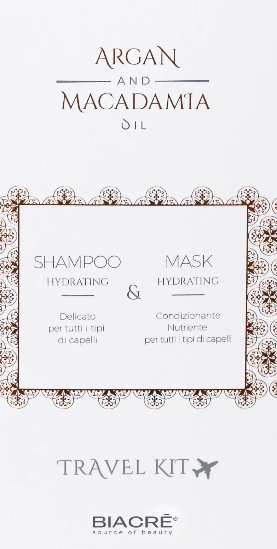 Biacre Argan & Macadamia Kit Hydrating Shampoo + Mask - 100 ml