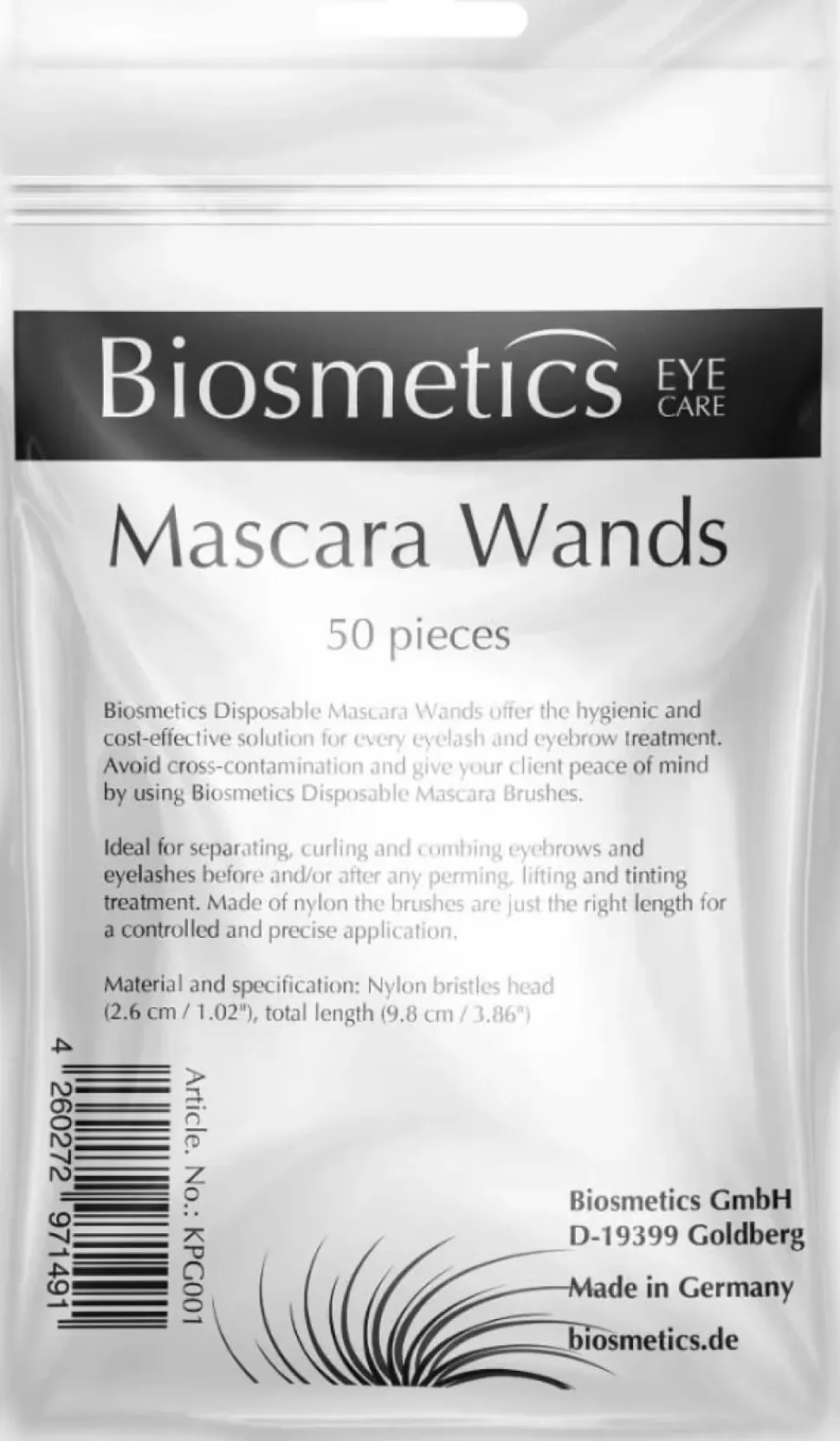 Biosmetics Mascara Wands Brushes - 50 Pcs