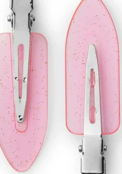 Bravehead Setting Clip Glitter Pink 6 Pcs