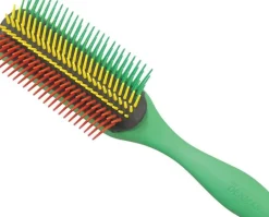 Denman D4 Fashion Effects, Green and red, yellow, green bristles