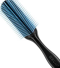 Denman D4 9-Row Black Blue Bristles