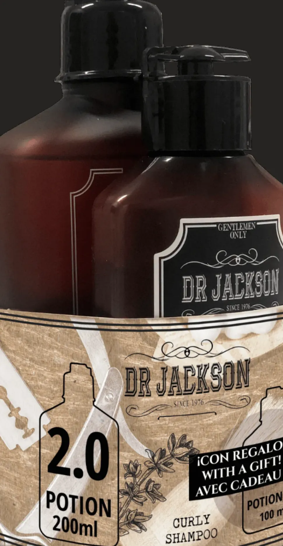 Dr. Jackson Curl Shampoo Kit Potion 2.0 200 ml + Hair And Body Shampoo Potion 1.0 100 ml Gift Set