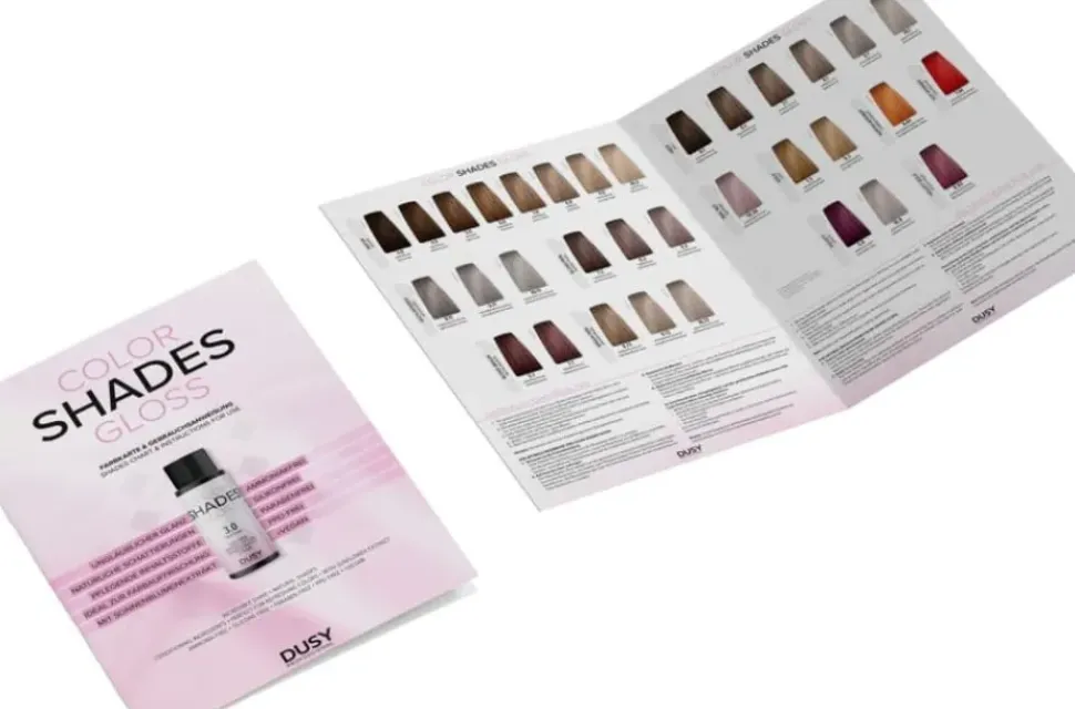 Dusy Color Shades Color Chart Printed