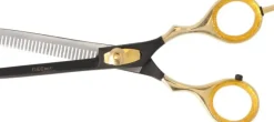 Eurostil - Black/Gold Thinning Scissor 5.5"