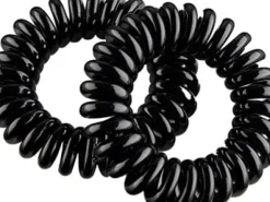 Eurostil Black Spiral Elastics 45 mm - 2 Pcs