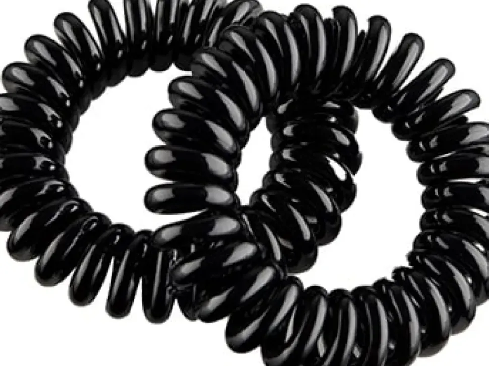 Eurostil Black Spiral Elastics 45 mm - 2 Pcs
