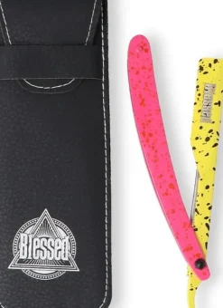 Eurostil Blessed Professional Razor Neon Yellow Pink