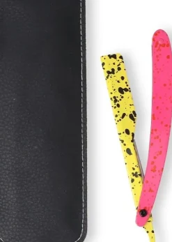 Eurostil Blessed Professional Razor Neon Yellow Pink