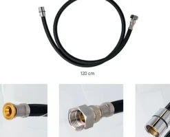 Eurostil Flexible Nylon Shower Tube For Wash Basin 120 cm