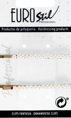 Eurostil - Hair Grips With Pearls Bobby Pin 8 Cm - 2 pcs (U)