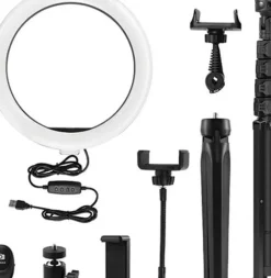 Eurostil LED Ringlight Ø26 Cm Tabletop With Tripod