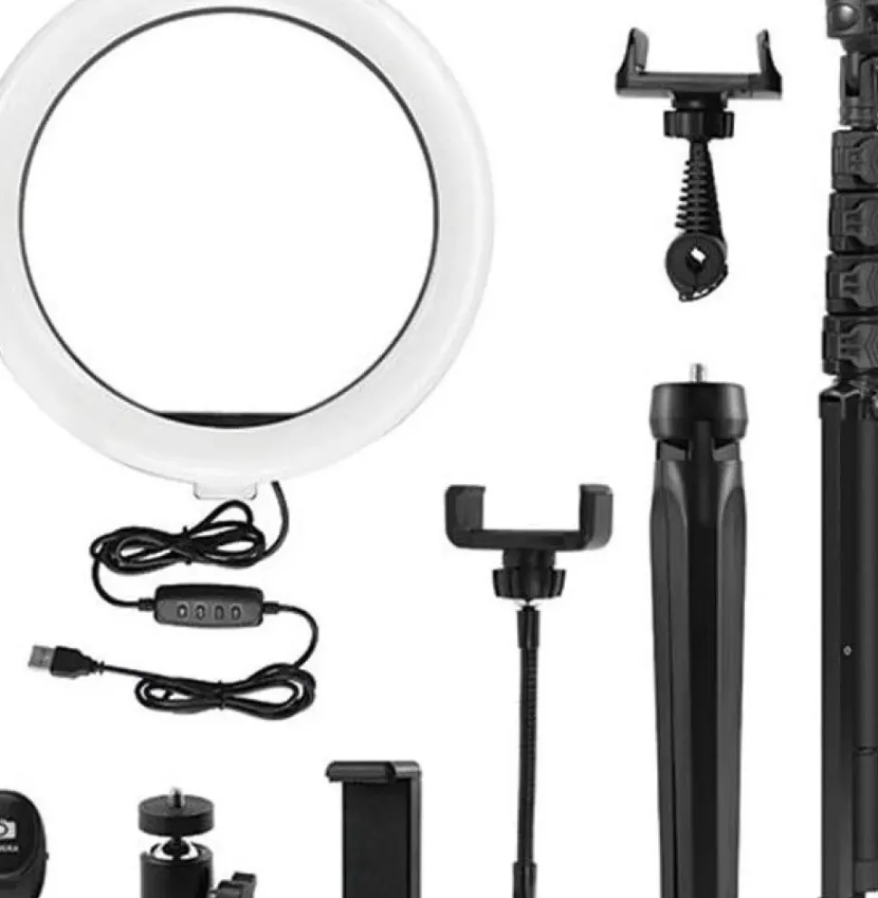 Eurostil LED Ringlight Ø26 Cm Tabletop With Tripod
