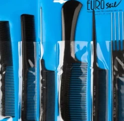 Eurostil - "SET 9 Combs Professional, Black"