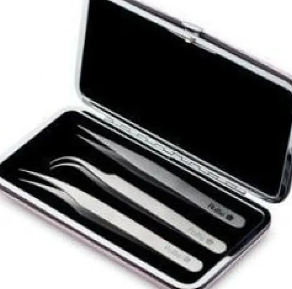 Eurostil - Set 3 individual tweezers one by one hair (U)