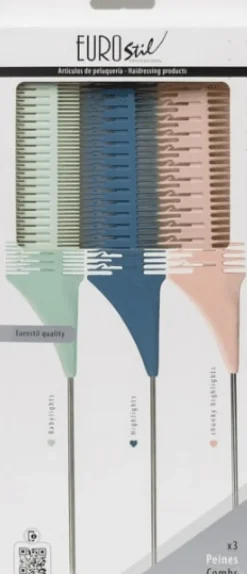 Eurostil - Set Of 3 Combs For Highlights