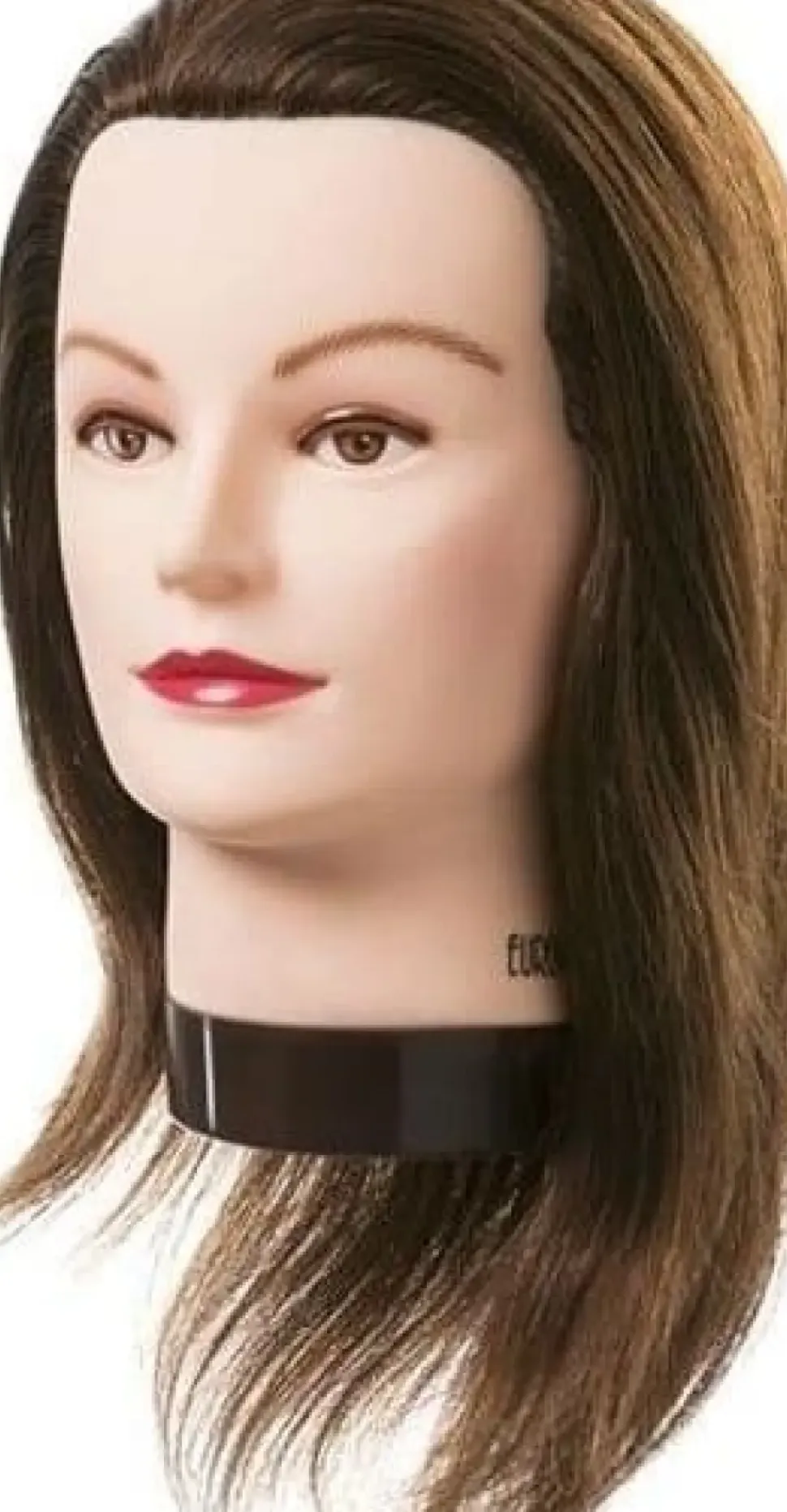 Eurostil Training head 100% Human Hair 20-30 cm