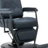 Gabbiano Barber Chair Bruno Graphite & Graphite Frame