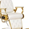 Gabbiano Barber Chair Francesco Gold White