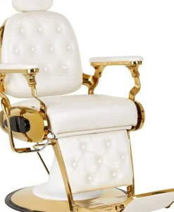 Gabbiano Barber Chair Francesco Gold White