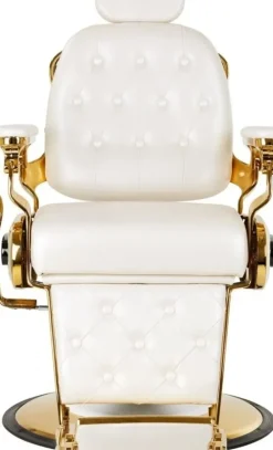 Gabbiano Barber Chair Francesco Gold White